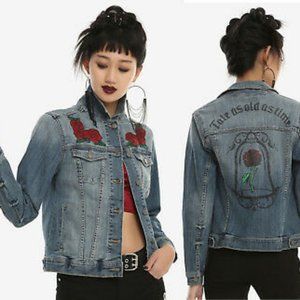 Disney Beauty And The Beast Rose Girls Denim Jacke